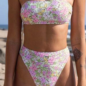 Cupshe x JoJo Fletcher Bandeau & High Waist Bikini